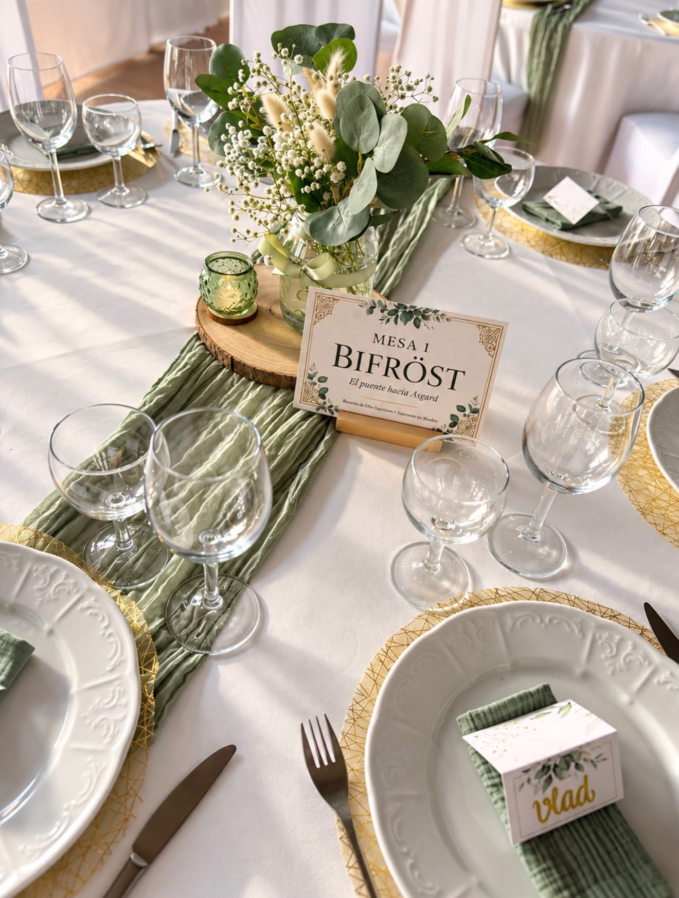 Decoración de mesa de boda